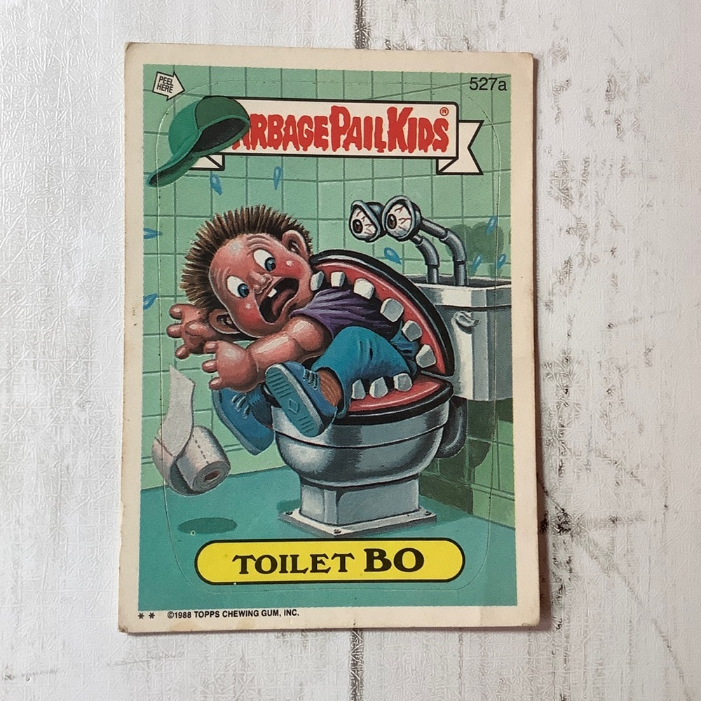 1988 Topps Garbage Pail Kids Series 13 Toilet Bo #527a